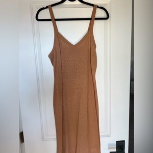 James Perse midi-dress, size 3/L, terracotta